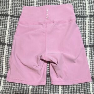 WILO the label Lilac Hi Rise Ribbed Bike Shorts medium